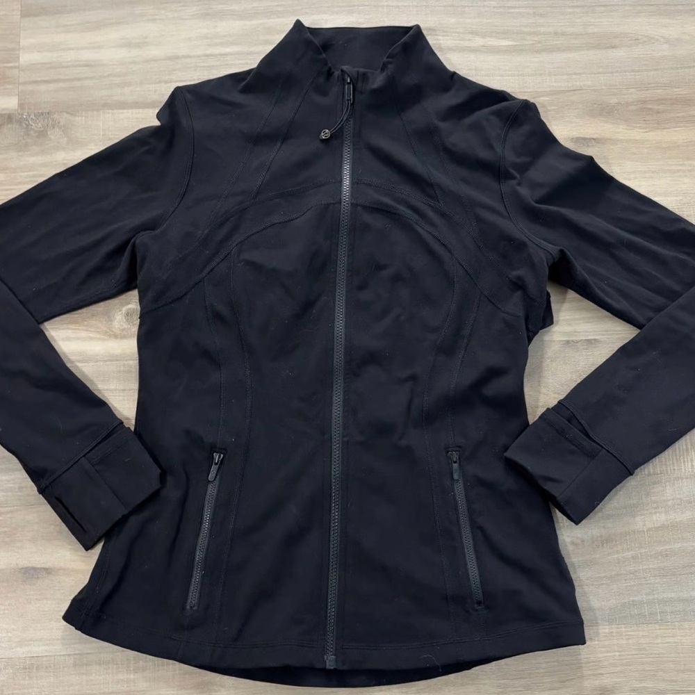 Lululemon Define Jacket Black Size 2 Full Zip Logo 💎EUC Retails $128 - Picture 5 of 10